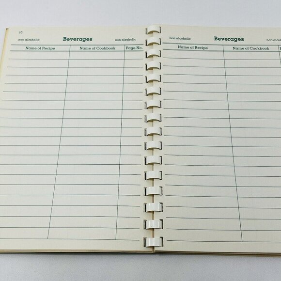 Vtg Cookbook Index Menu Recipe Notebook Note Record Salley Lesley Unused Blank - Picture 7 of 10